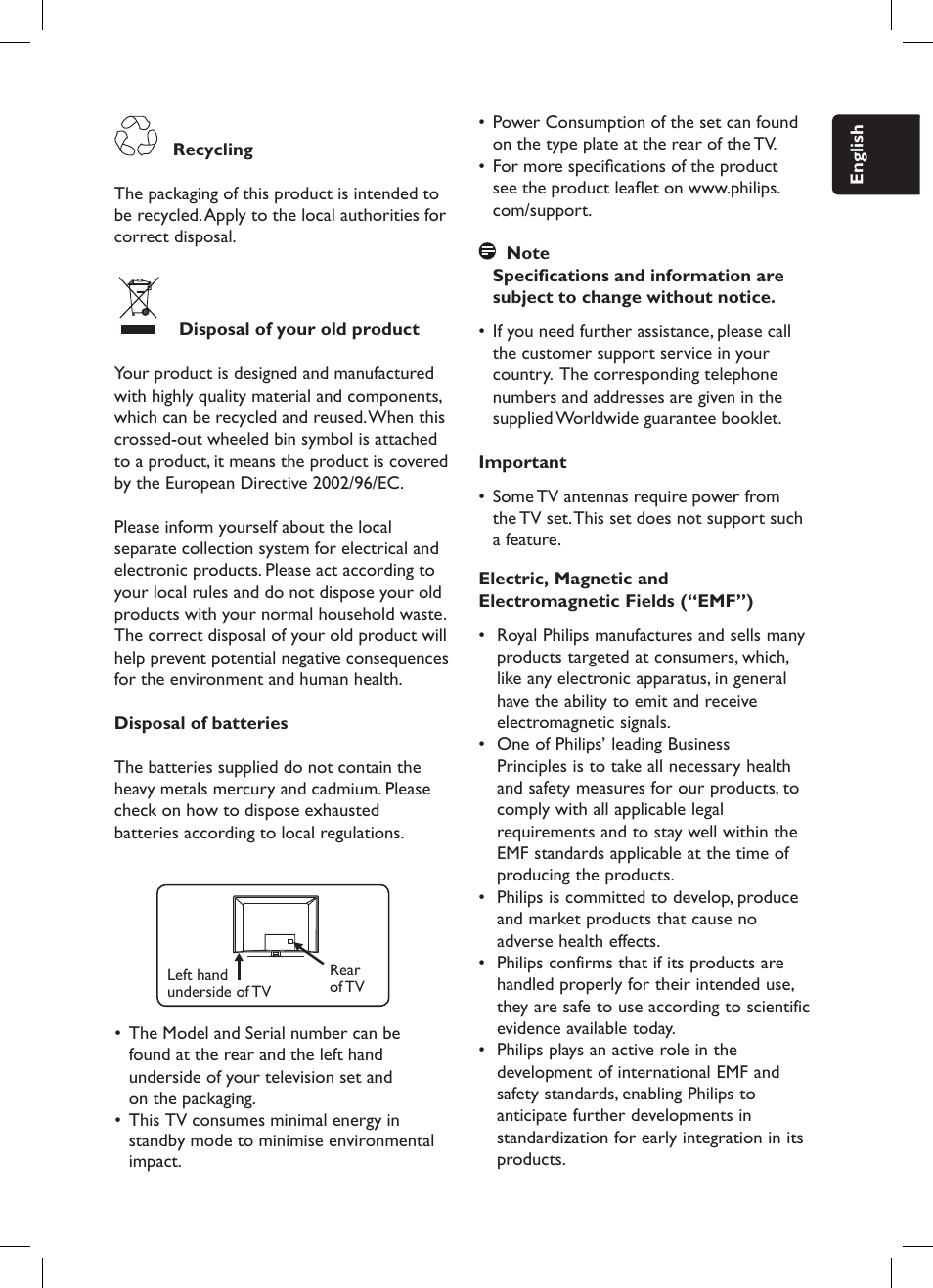 Philips 52PFL7432 User Manual | Page 3 / 49