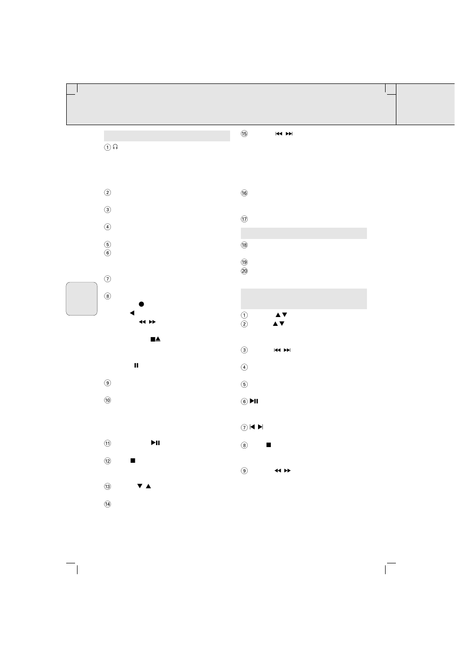 Toetsen | Philips AZ 2020 User Manual | Page 48 / 58