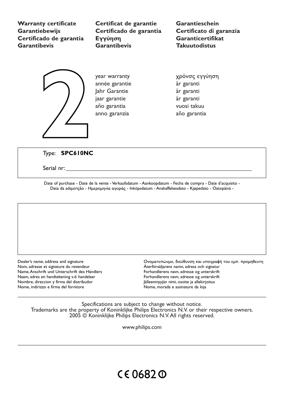 Philips SPC610NC/37 User Manual | Page 22 / 22