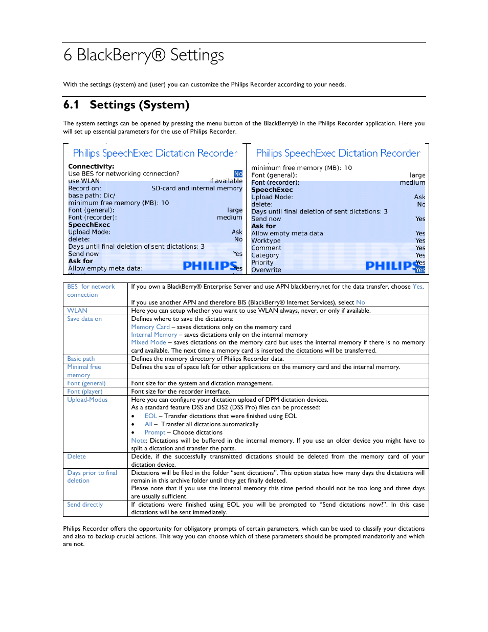 6 black, Kberry, Y® sett | Ttings, 1 set, Ttings (s, System) | Philips 1.6.0.0 User Manual | Page 35 / 42