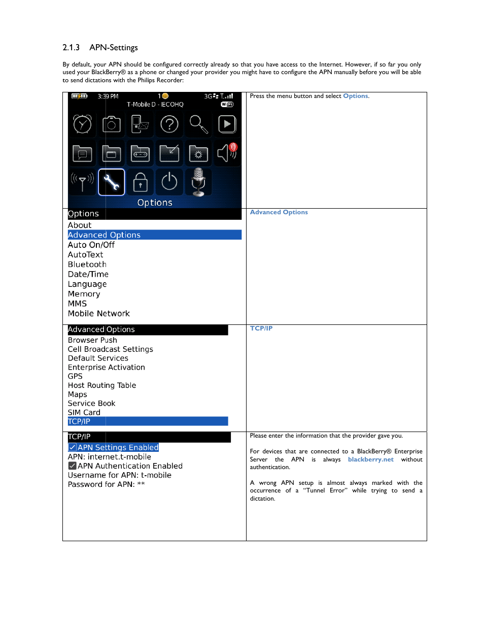 3 apn, N-settings | Philips 1.6.0.0 User Manual | Page 6 / 42