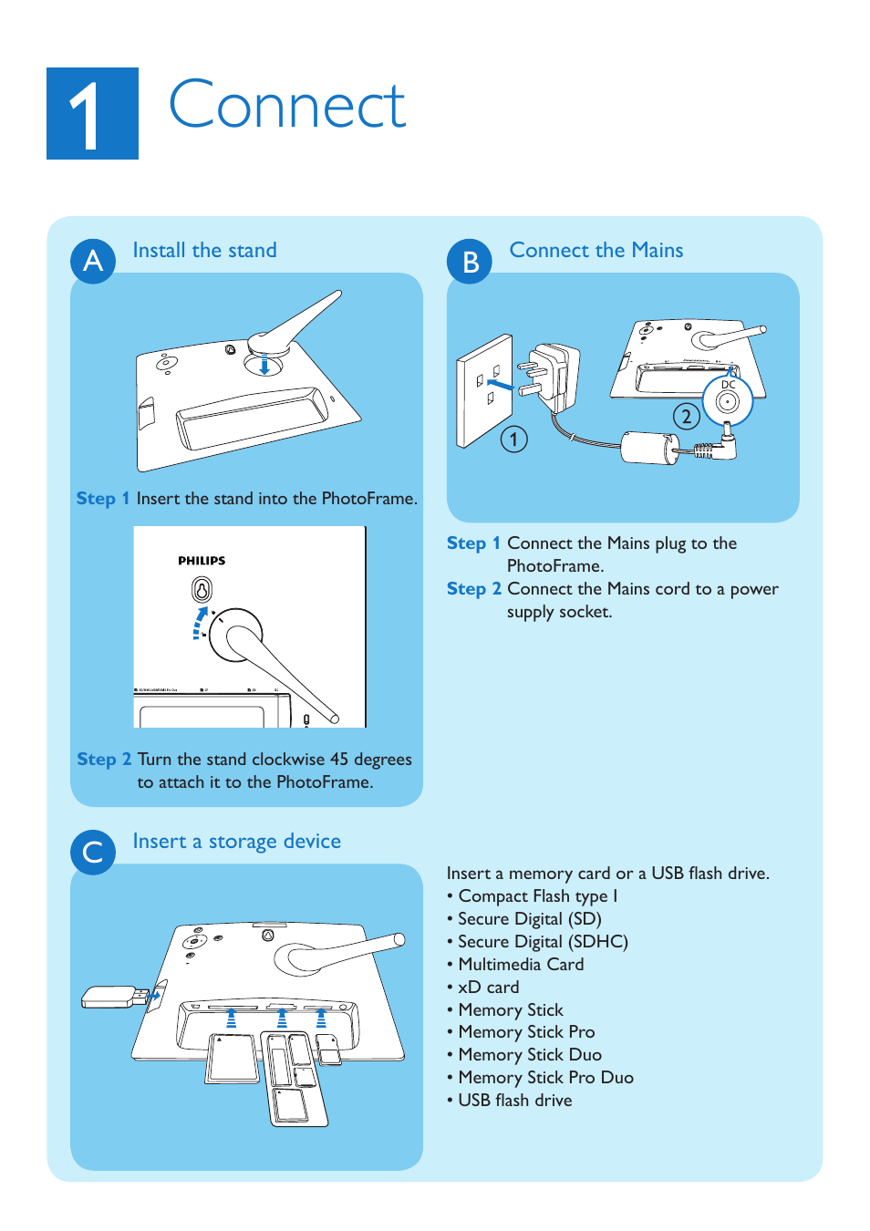 Connect | Philips 8FF3CDW User Manual | Page 3 / 12