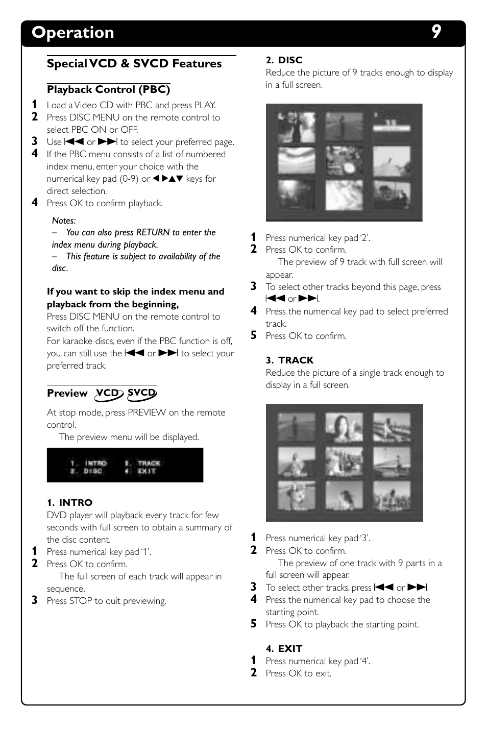 Operation | Philips DVD634 User Manual | Page 14 / 24