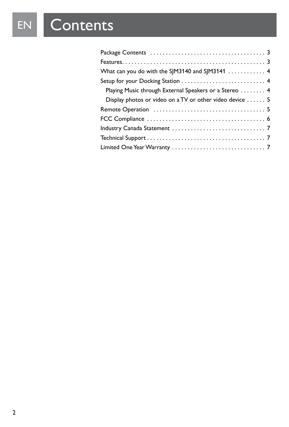 Philips SJM3141 User Manual | Page 2 / 101