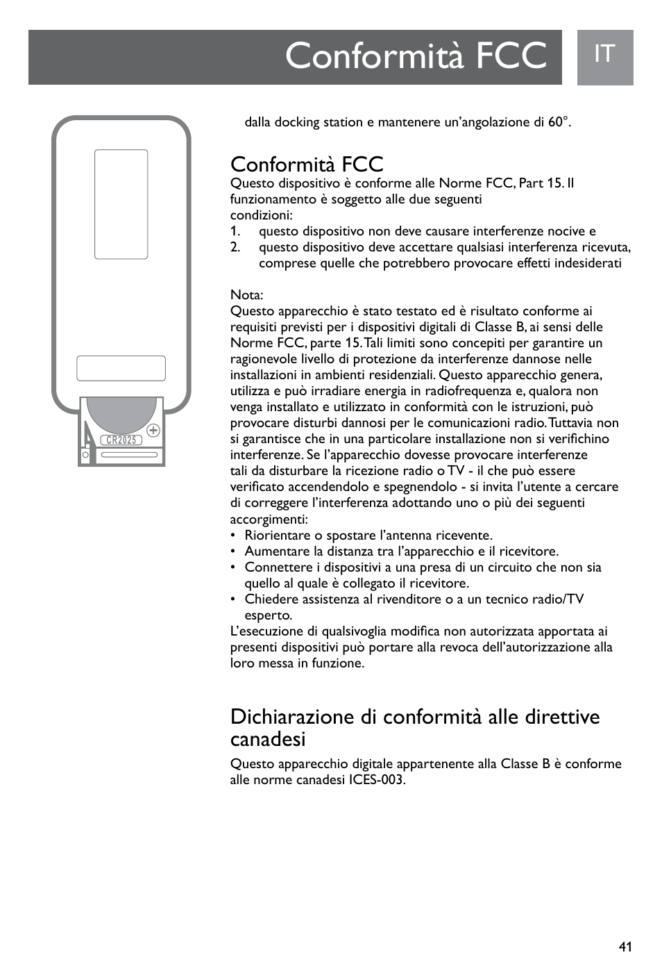 Conformità fcc | Philips SJM3141 User Manual | Page 41 / 101