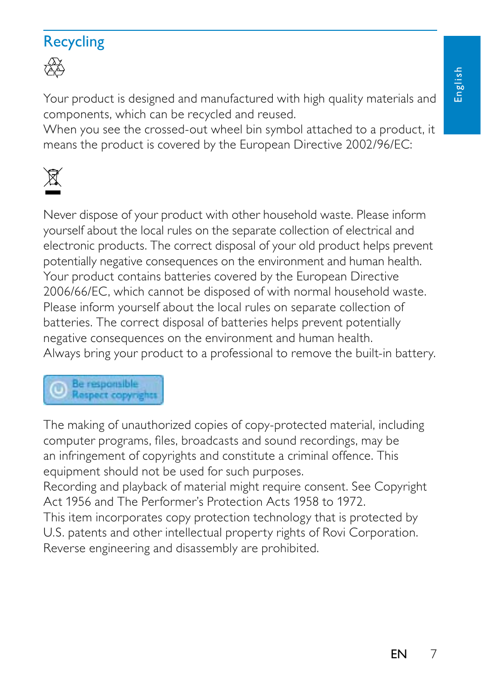 Philips PD7013 User Manual | Page 6 / 24