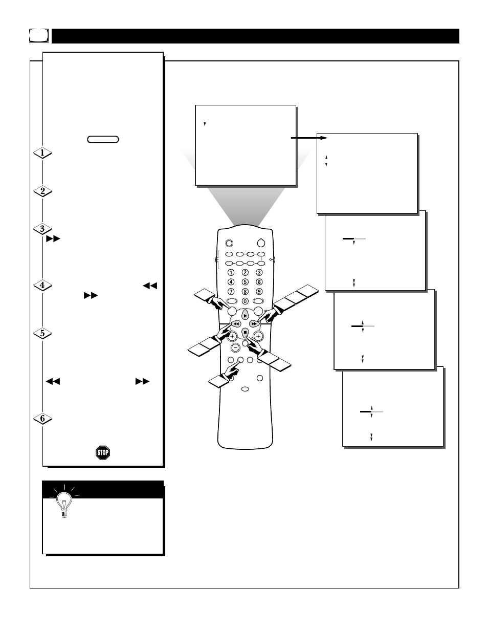 Djusting the, Reble, Alance | Ound, Ontrols | Philips TP3284C1 User Manual | Page 26 / 52