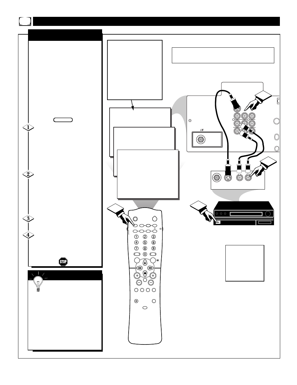 Sing the, Udio, Ideo | Nput, Acks, Cont | Philips TP3284C1 User Manual | Page 32 / 52