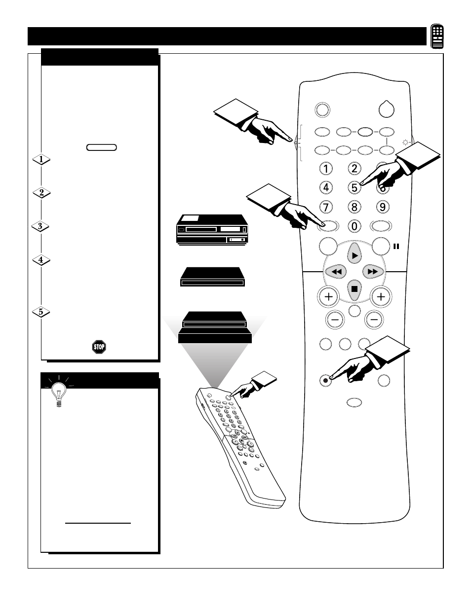 Etting the, Emote, Ontrol | Perate, Ccessory, Evices, Direct access method | Philips TP3284C1 User Manual | Page 37 / 52