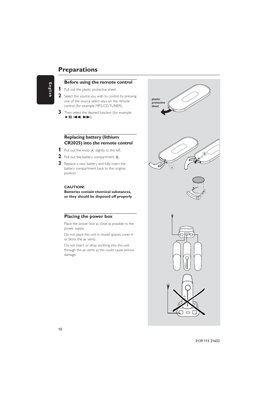 Preparations | Philips MZ1100 User Manual | Page 10 / 24