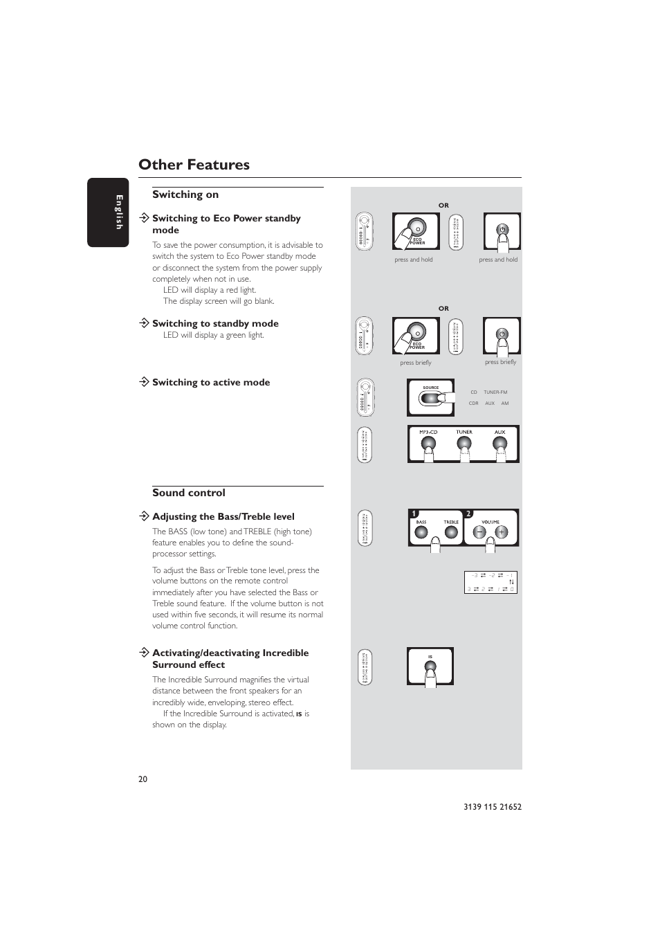 Other features | Philips MZ1100 User Manual | Page 20 / 24