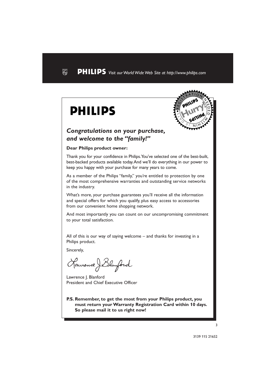 Hurry | Philips MZ1100 User Manual | Page 3 / 24