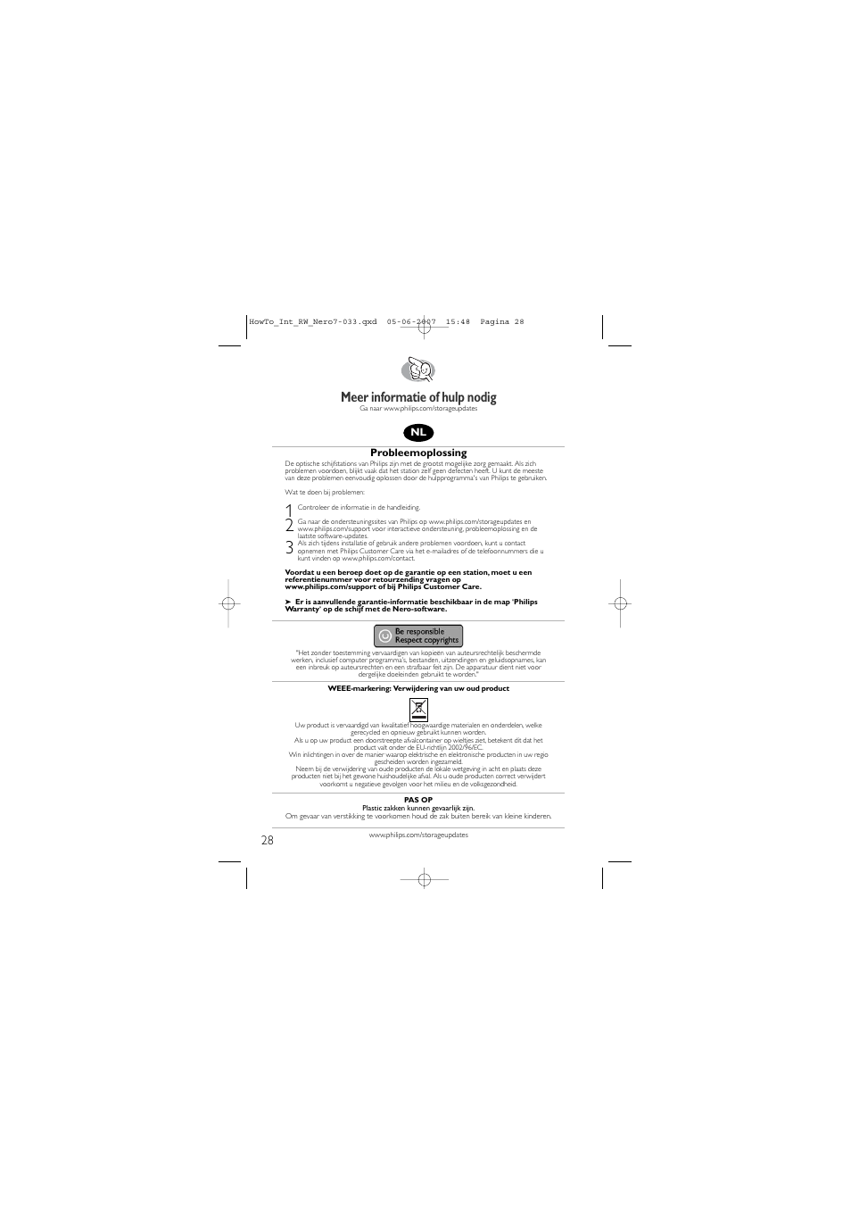 Meer informatie of hulp nodig | Philips SJ/T11363 User Manual | Page 28 / 44