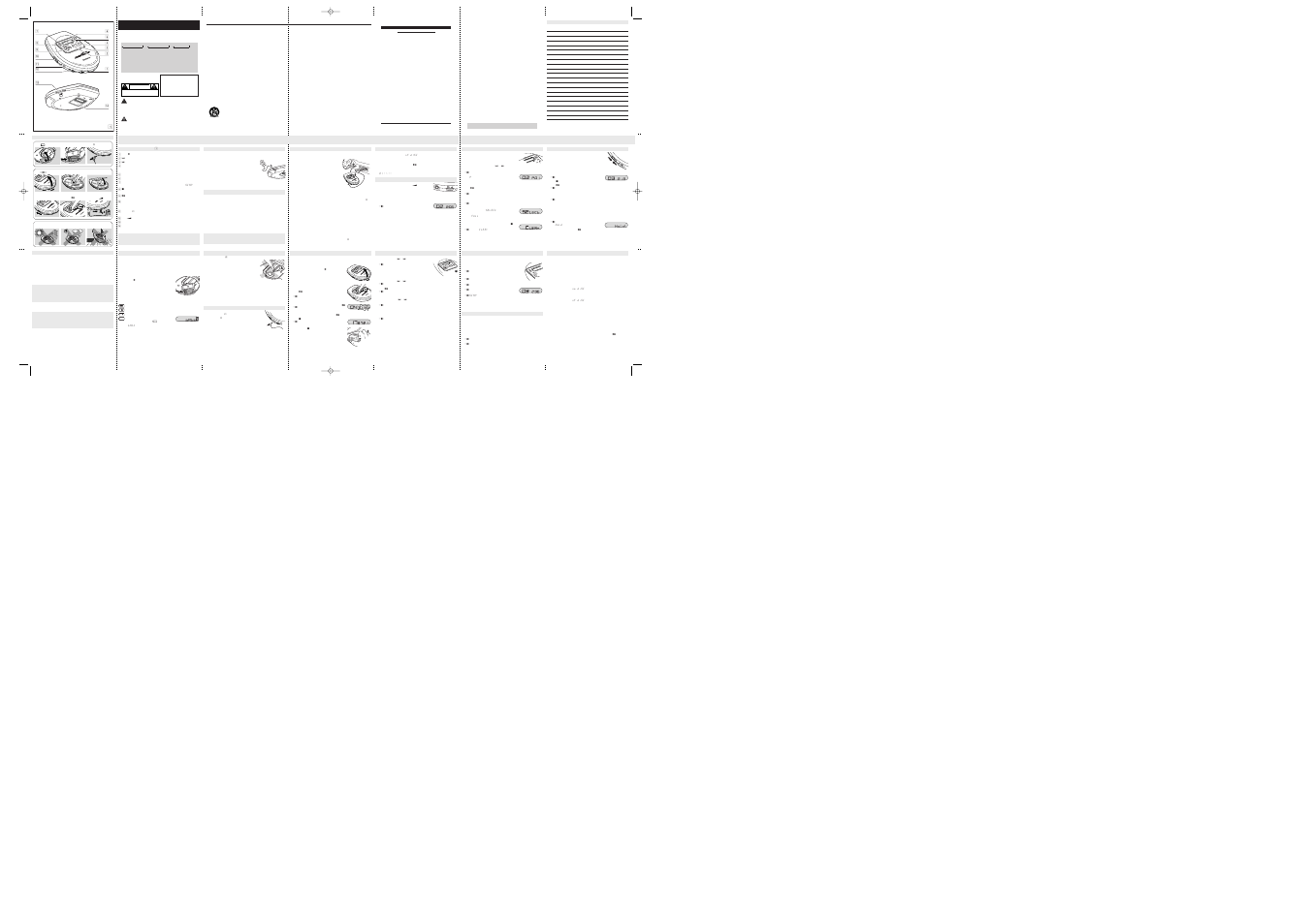 Mac5097, 49 ope n vol ou t lin e, Ope n vol e o ff • r sum e • ho ld ou t line | E s p shuffle repeat all, D b b, Class 1 laser produc, Class 1 laser product | Philips MAGNAVOX MPC225SL User Manual | Page 2 / 2