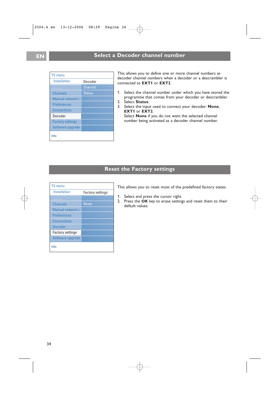Philips 37-42PF9831D/10 User Manual | Page 34 / 74