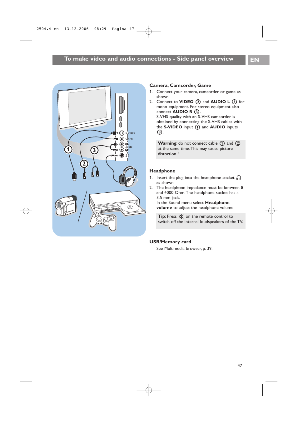 Philips 37-42PF9831D/10 User Manual | Page 47 / 74