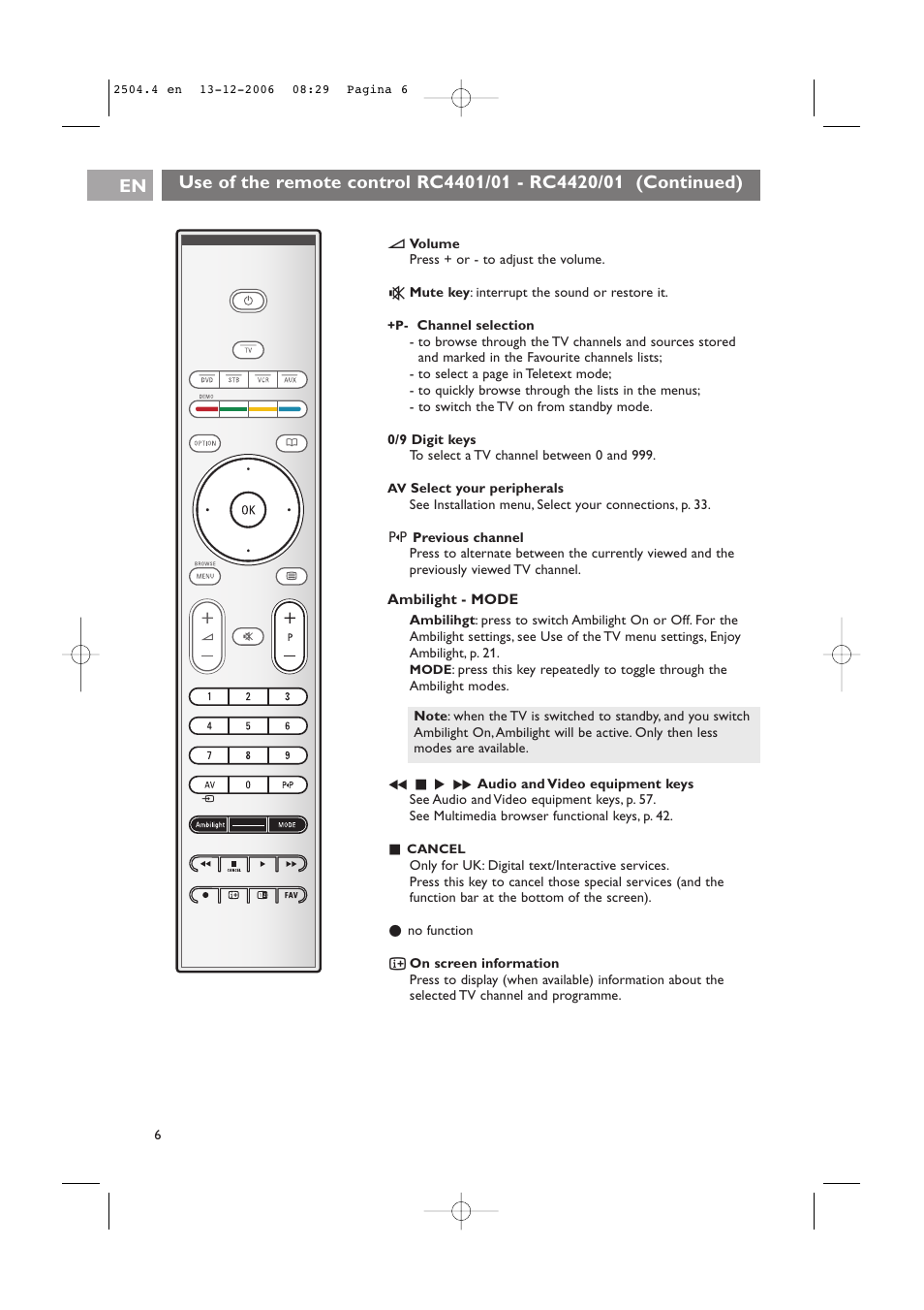 Philips 37-42PF9831D/10 User Manual | Page 6 / 74