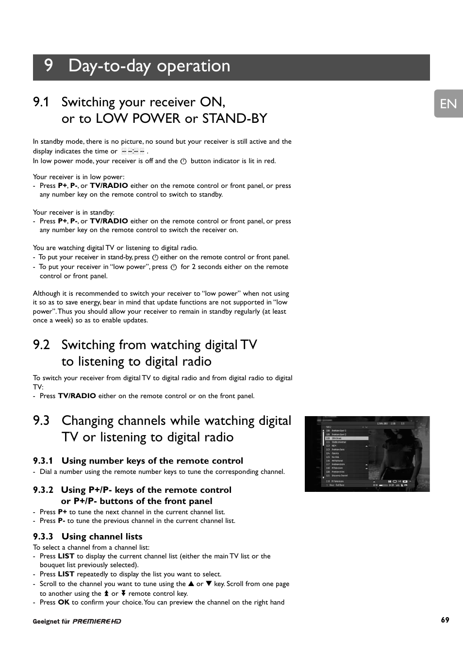 9 day-to-day operation | Philips DCR 9000 User Manual | Page 21 / 64