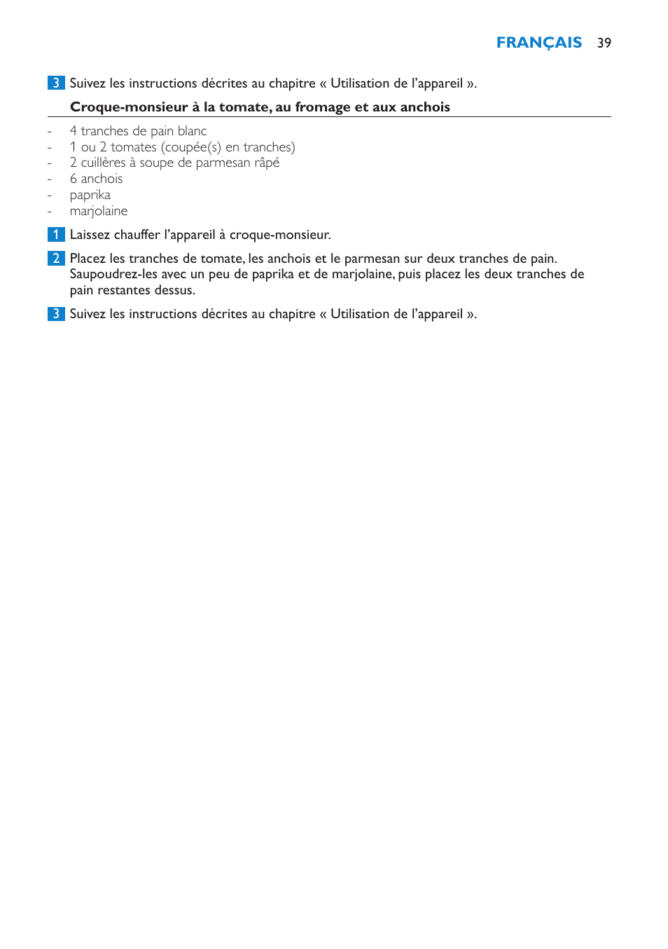 Philips sandwich maker HD2415 User Manual | Page 39 / 72