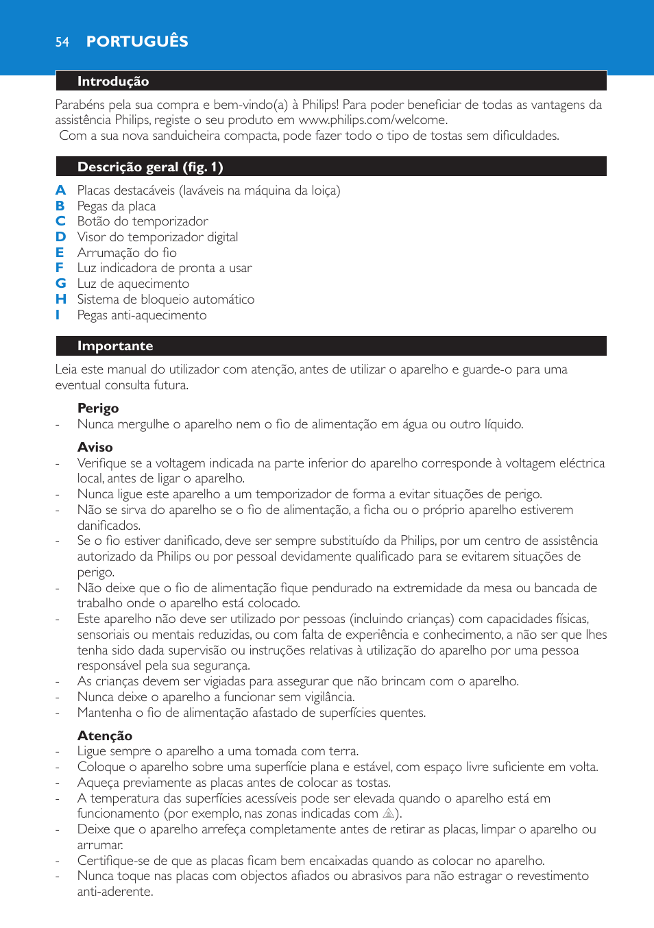 Philips sandwich maker HD2415 User Manual | Page 54 / 72