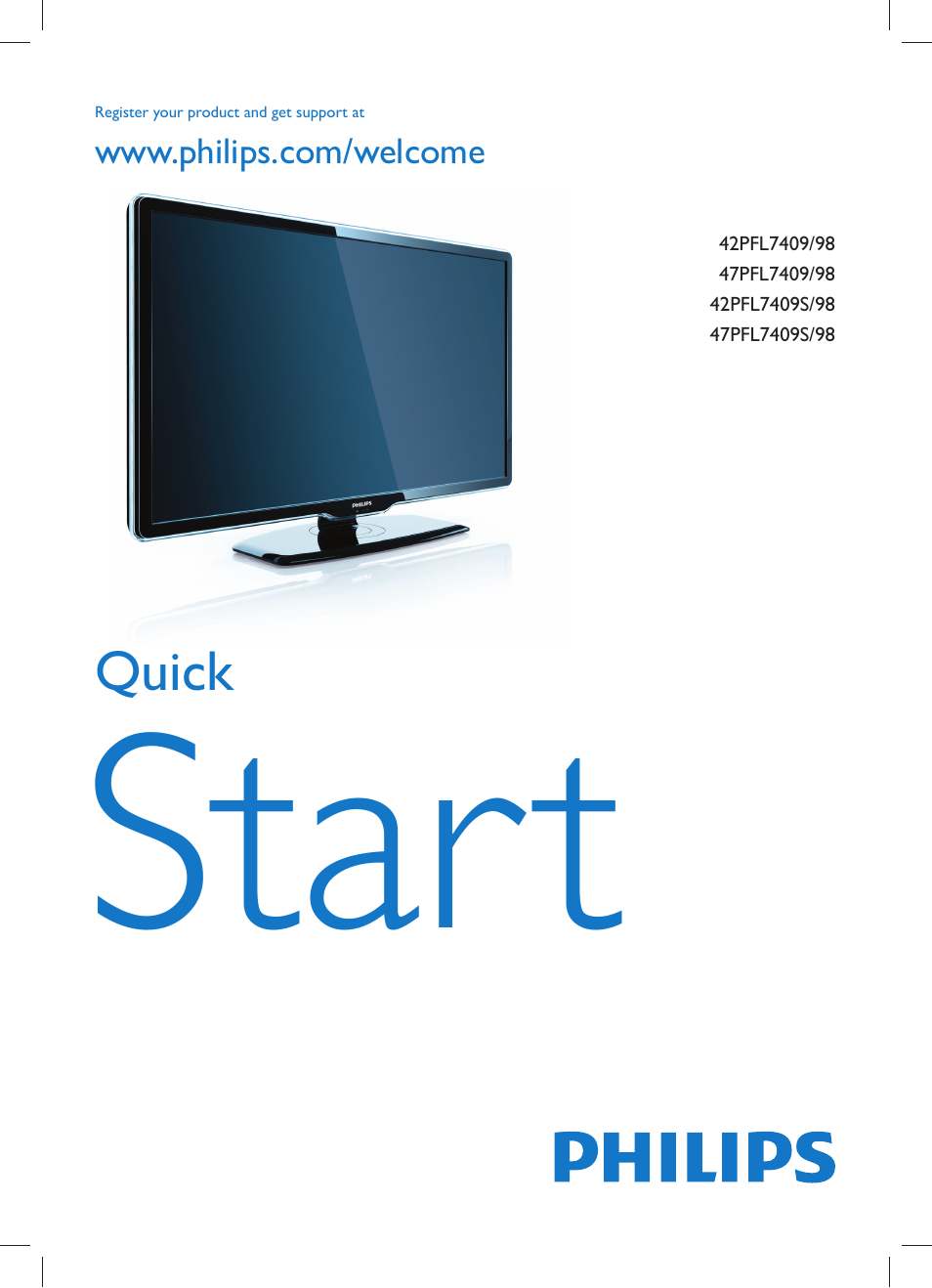 Philips 47PFL7409/98 User Manual | 12 pages