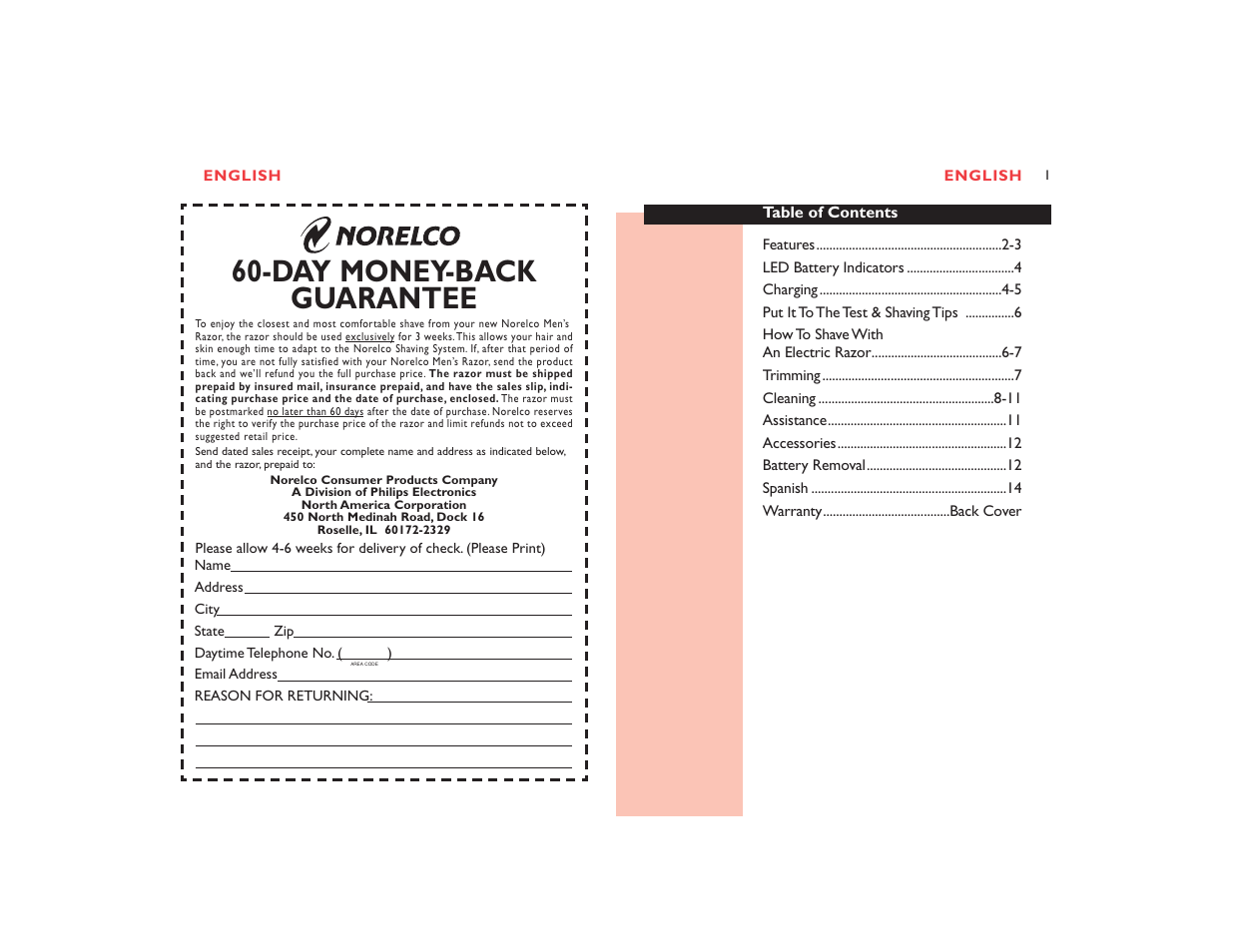 Day money-back guarantee | Philips 7845 XL User Manual | Page 3 / 19