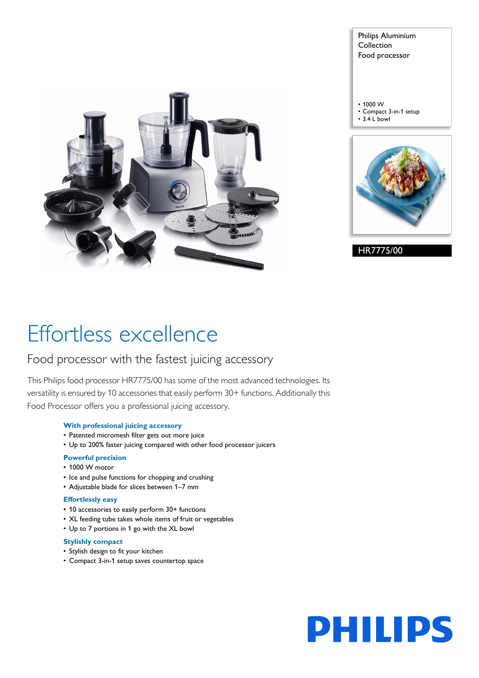 Philips HR7775 User Manual | 2 pages