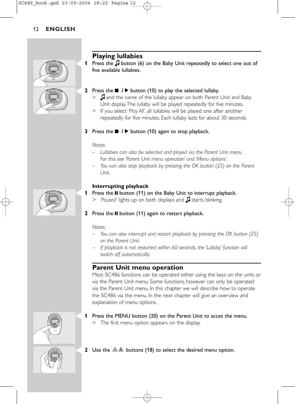 Philips DECT SC486 User Manual | Page 12 / 18
