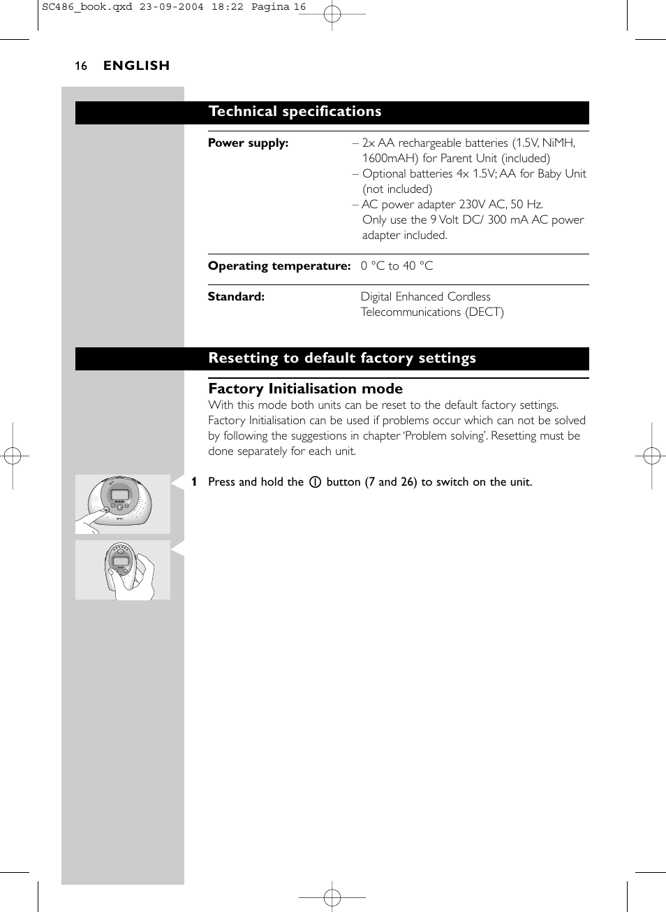 Philips DECT SC486 User Manual | Page 16 / 18