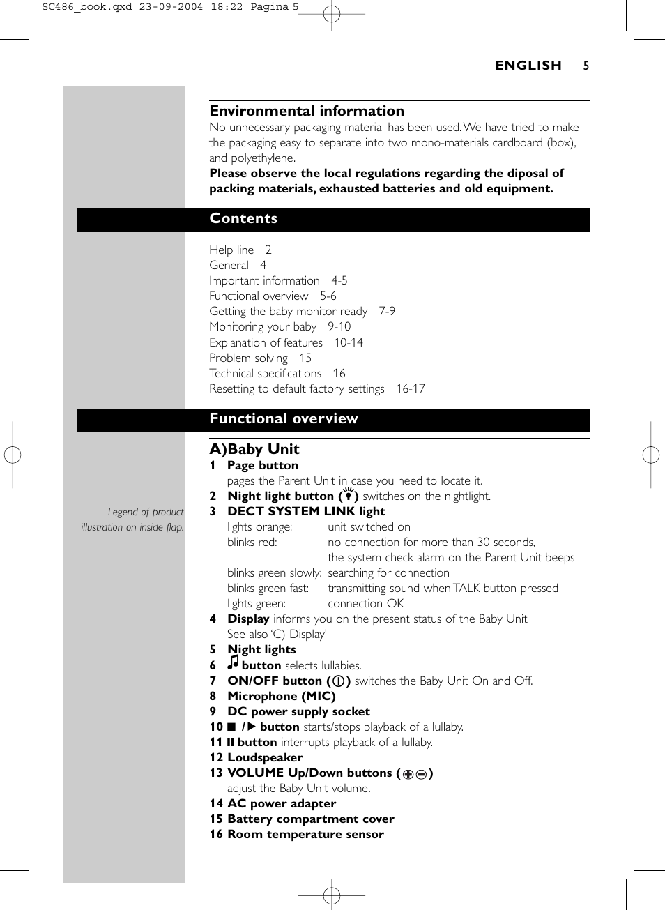 Philips DECT SC486 User Manual | Page 5 / 18