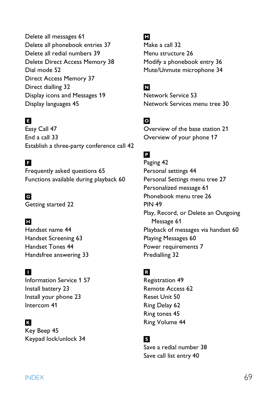 Philips SE655 User Manual | Page 71 / 73