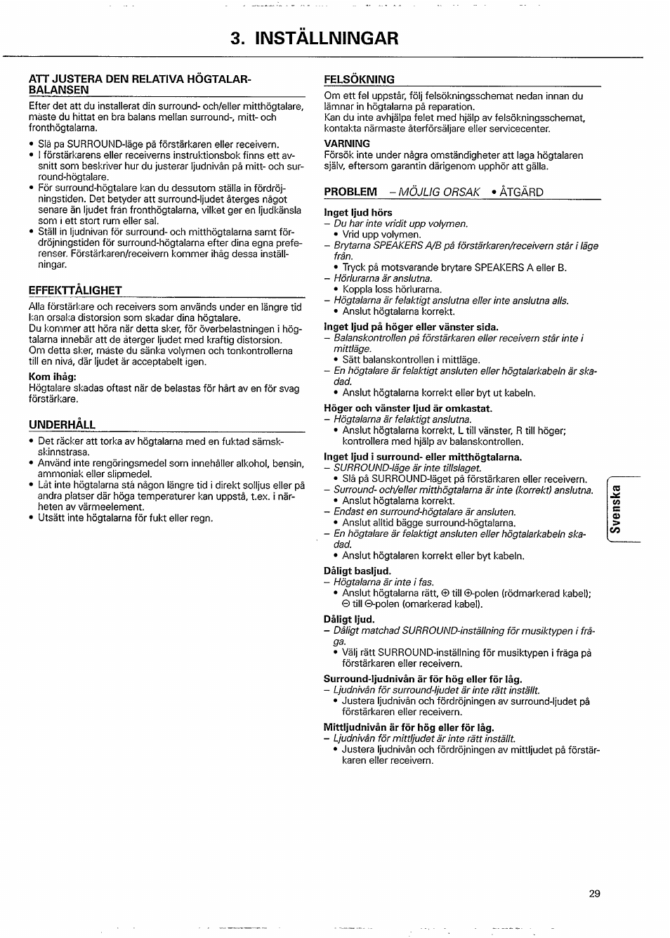 Installningar | Philips FB 603/00 User Manual | Page 5 / 8