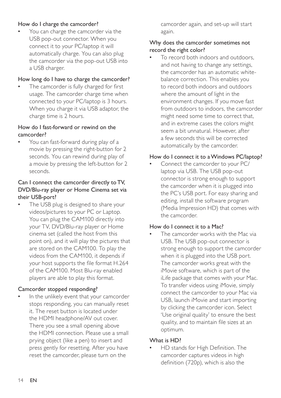 Philips CAM100GY/00 User Manual | Page 13 / 15