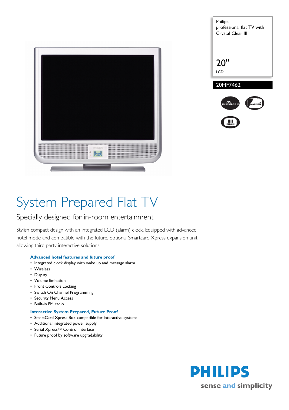 Philips 20HF7412 User Manual | 2 pages