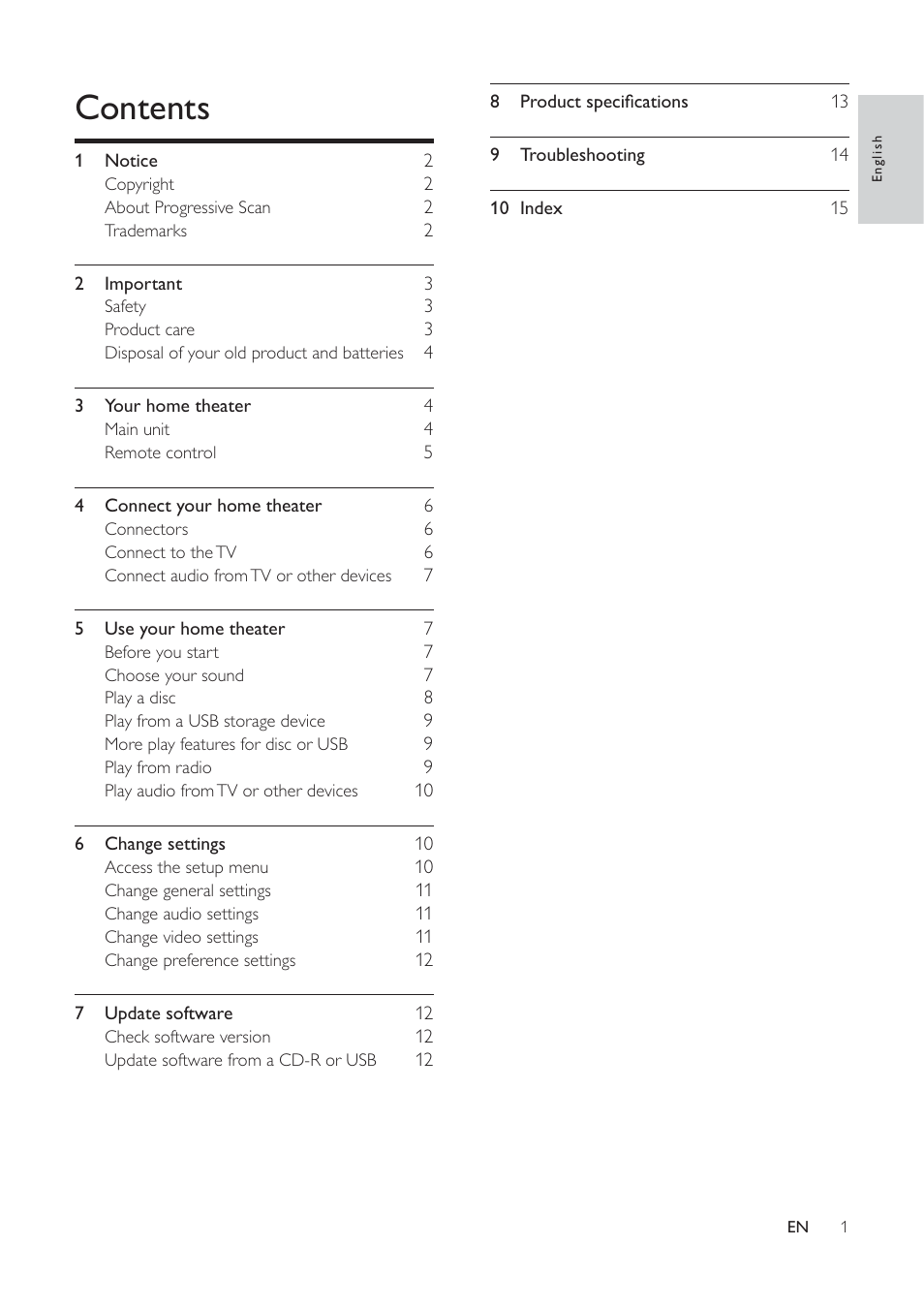 Philips HTS2500/98 User Manual | Page 3 / 18