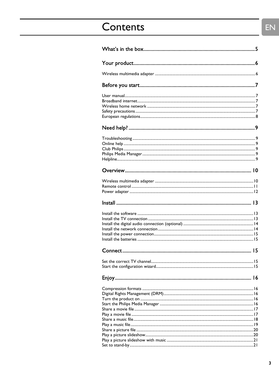 Philips SLM5500 User Manual | Page 3 / 40