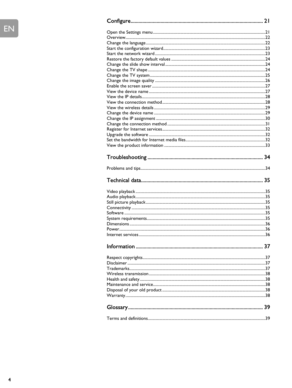 Philips SLM5500 User Manual | Page 4 / 40