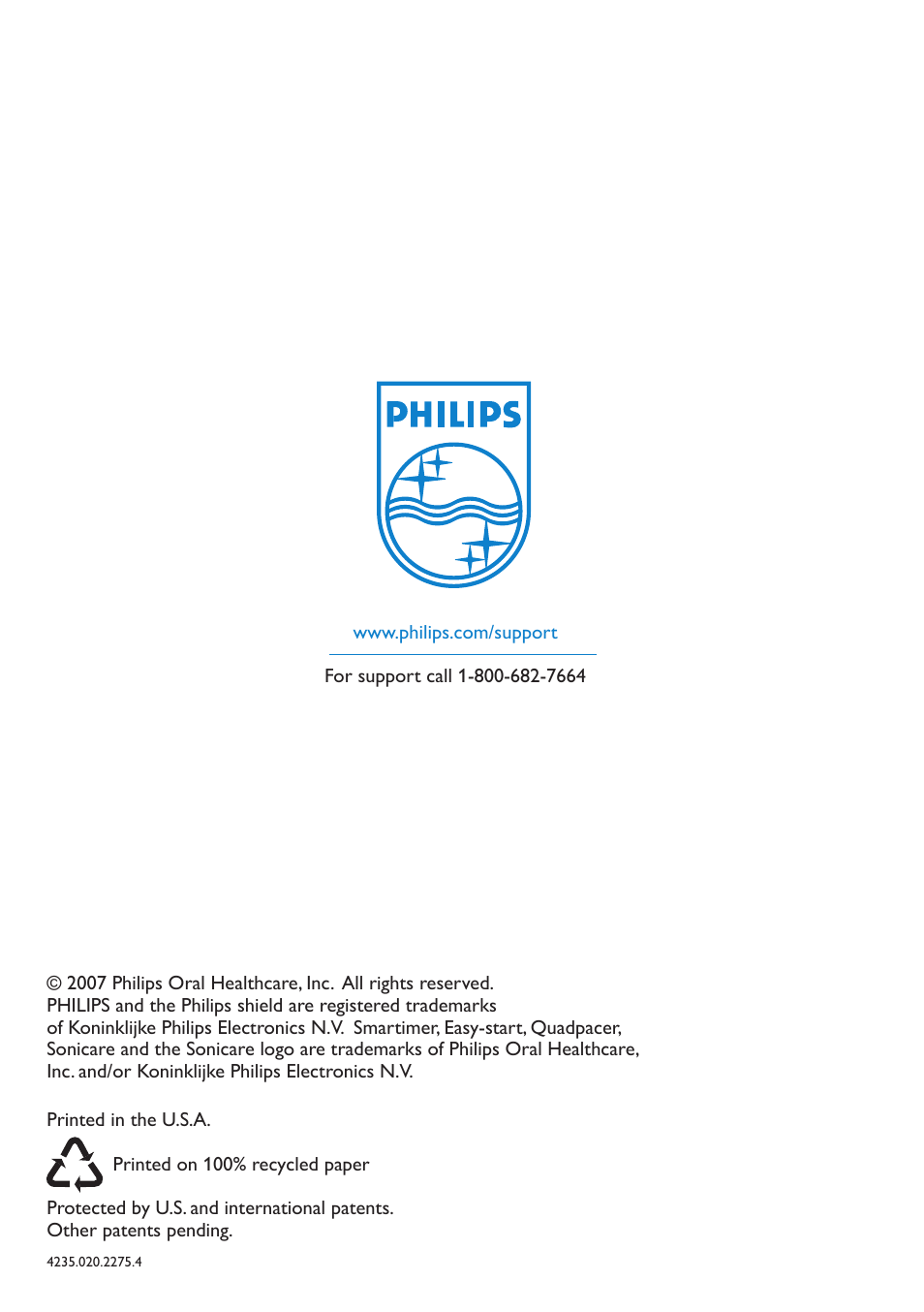 Philips sonic toothbrush FlexCare 900 User Manual | Page 16 / 16