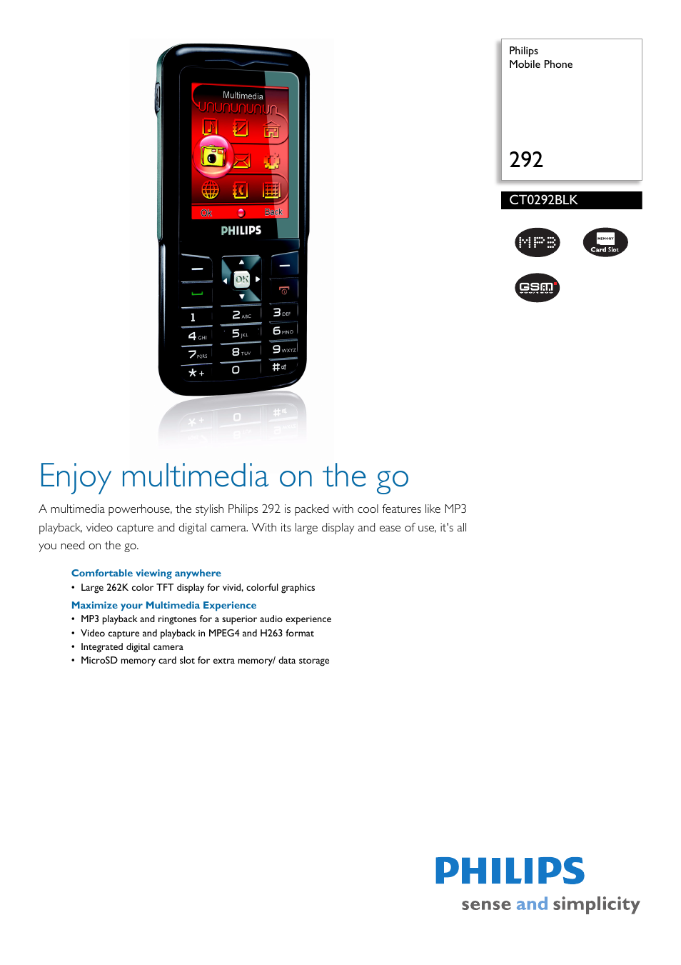 Philips CT0292BLK User Manual | 2 pages