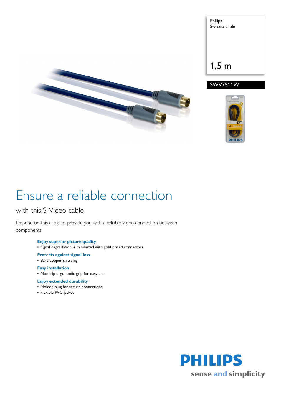 Philips SWV7511W User Manual | 2 pages