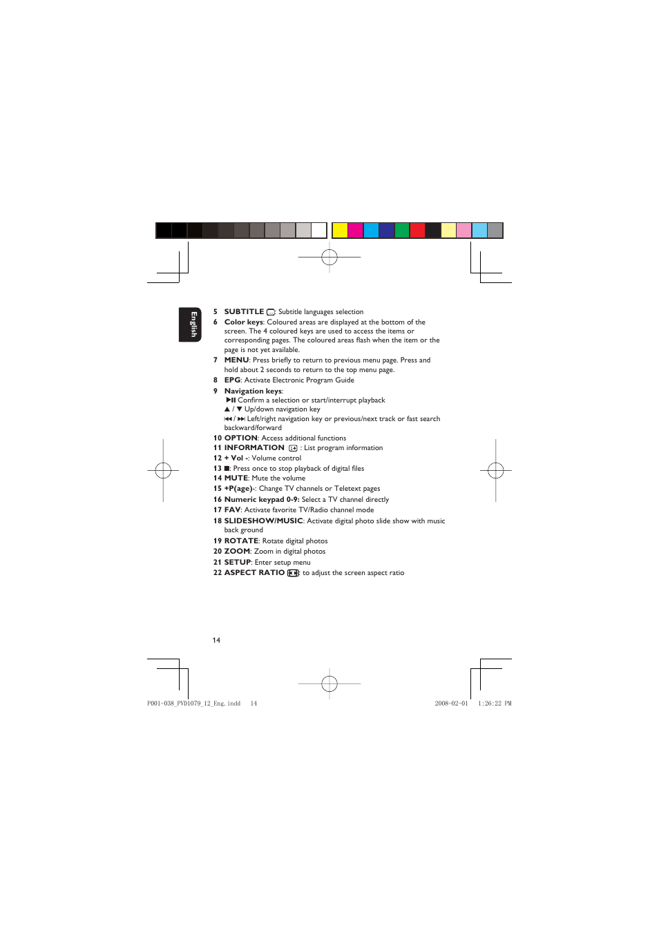 Philips PVD1079/12 User Manual | Page 14 / 39