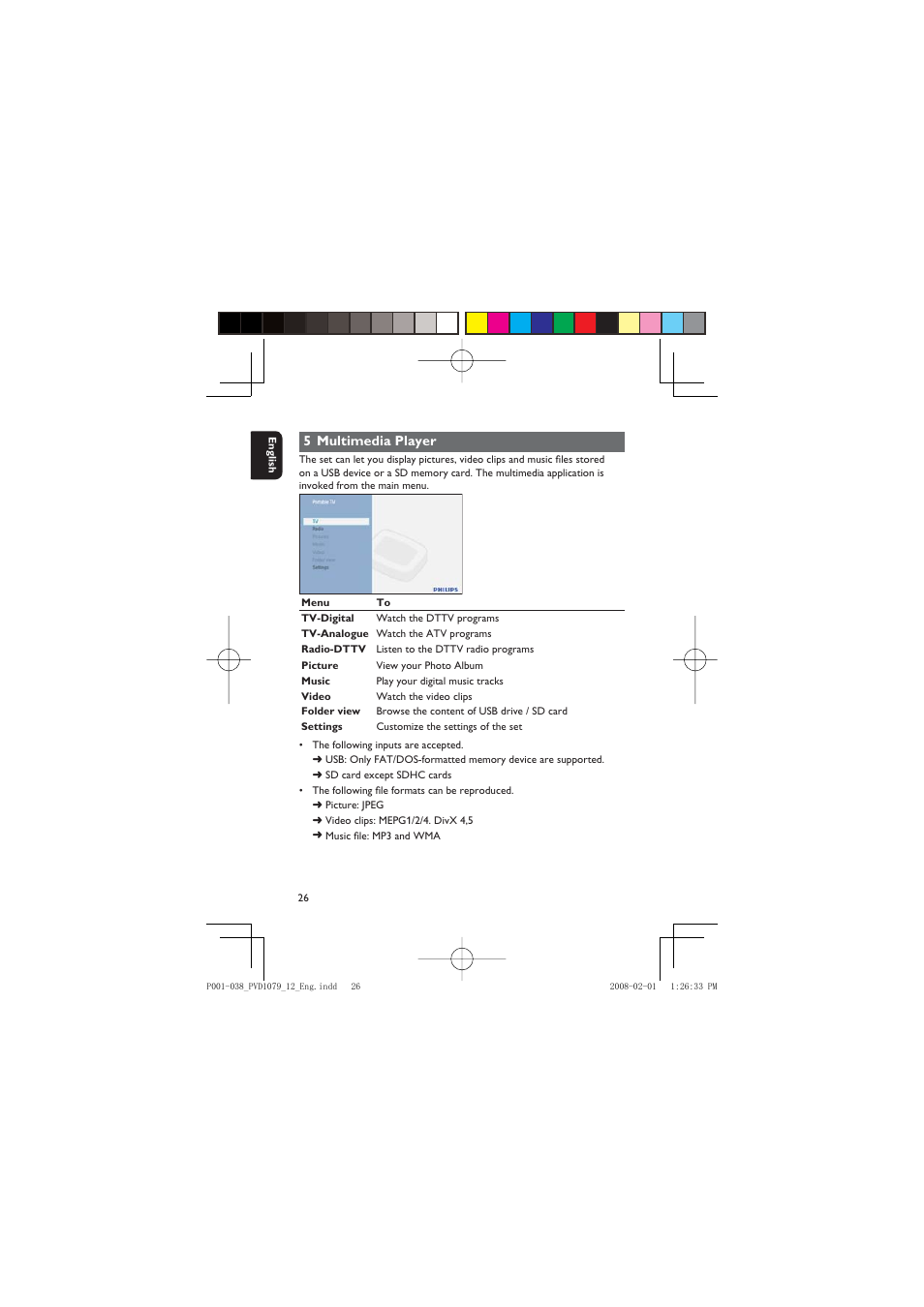 Philips PVD1079/12 User Manual | Page 26 / 39