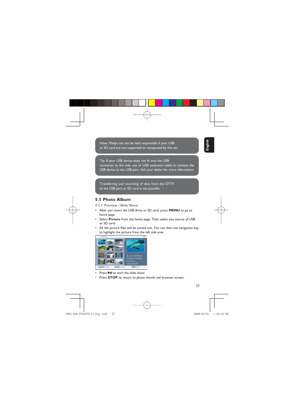 Philips PVD1079/12 User Manual | Page 27 / 39