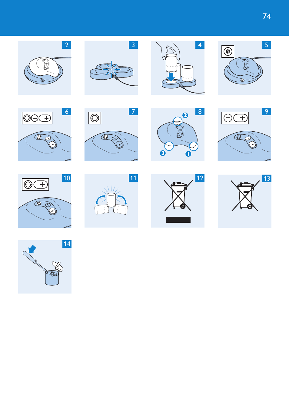 Philips Candlelight Set HF8430 User Manual | Page 74 / 76