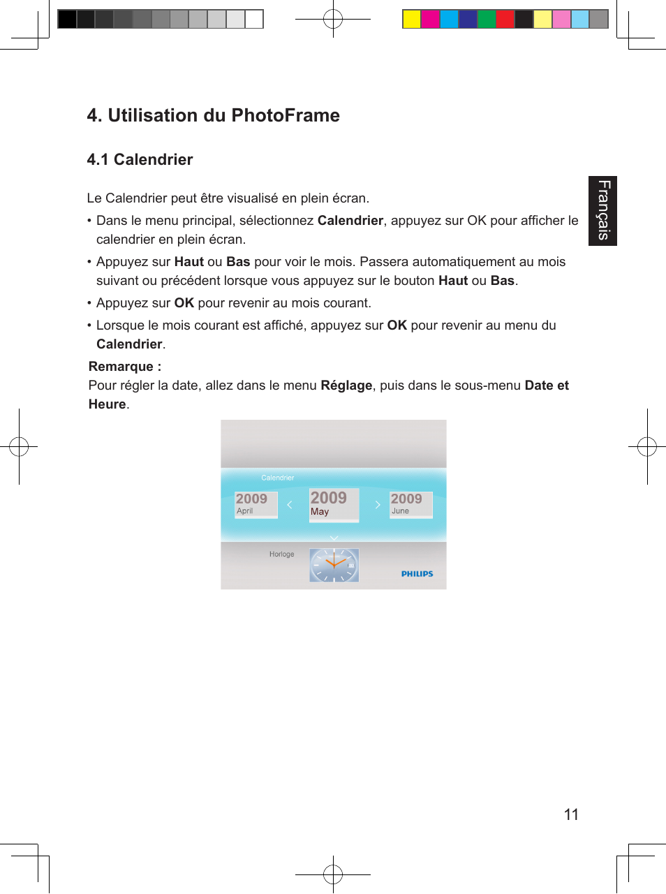 Utilisation du photoframe | Philips SPF 3408T/G7 User Manual | Page 49 / 100