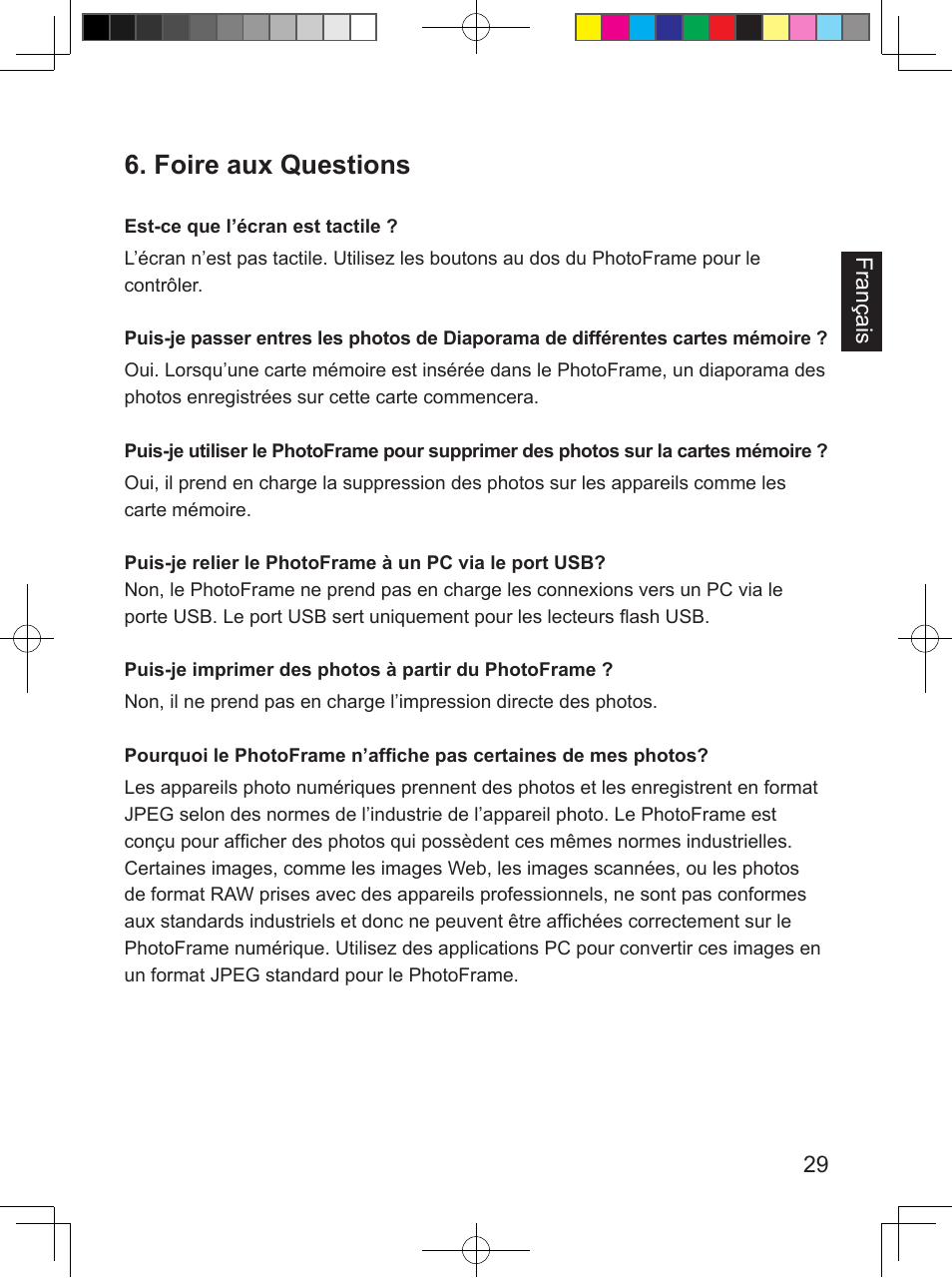 Foire aux questions | Philips SPF 3408T/G7 User Manual | Page 67 / 100