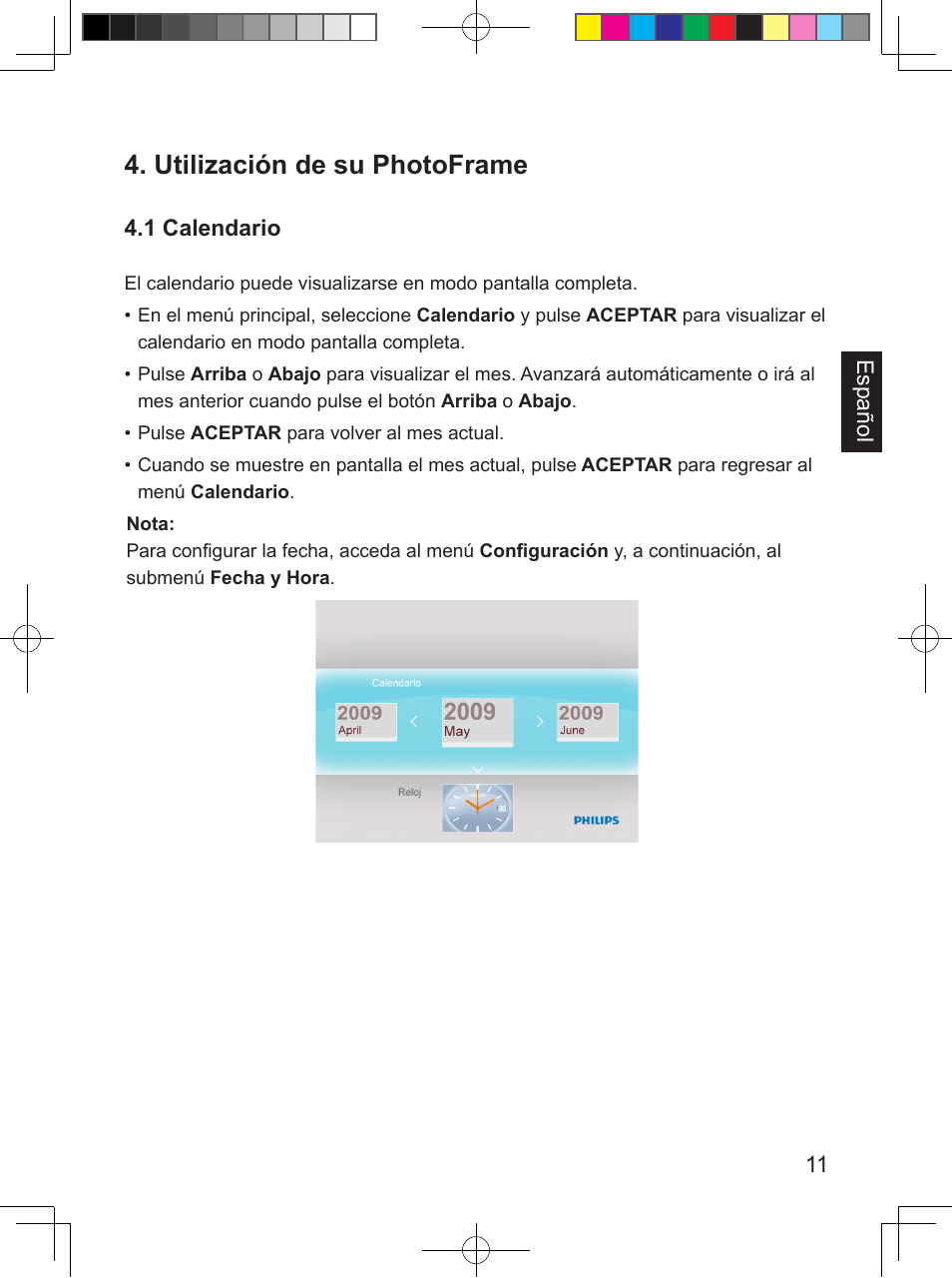 Utilización de su photoframe | Philips SPF 3408T/G7 User Manual | Page 79 / 100