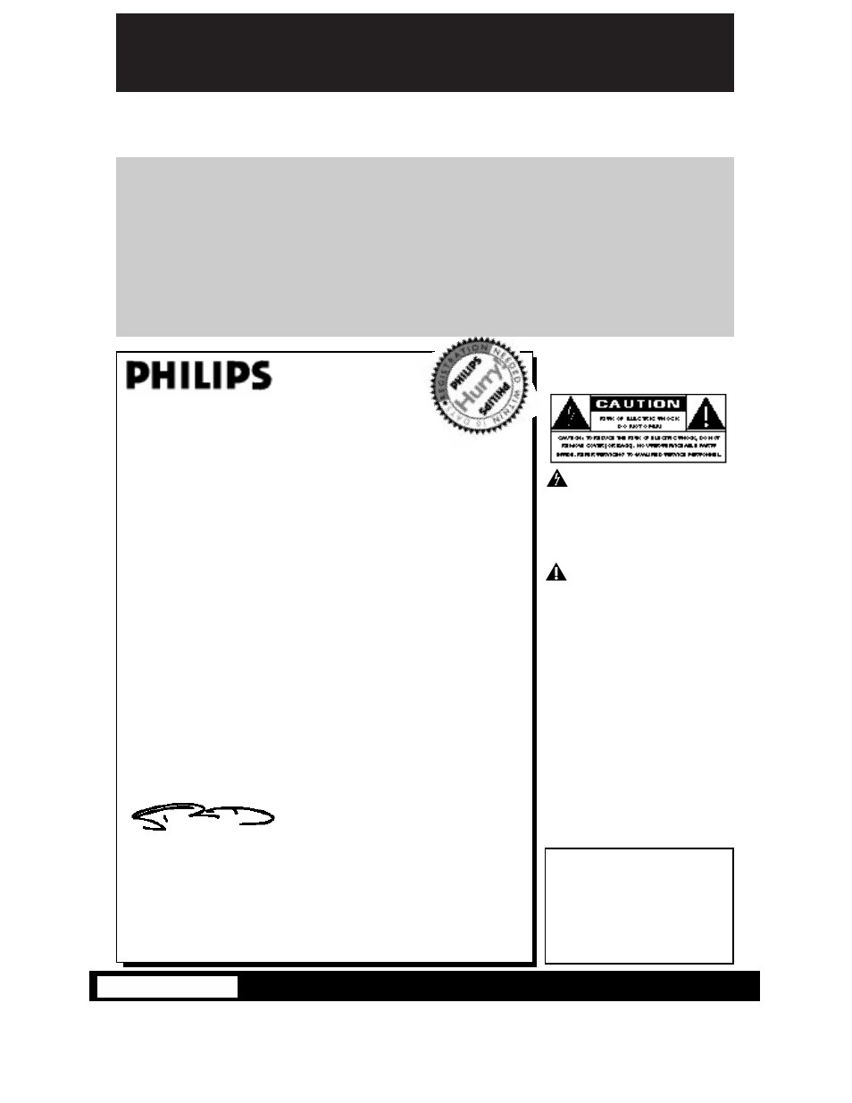 Safety, Warranty verification, Owner confirmation | Model registration | Philips CCC 090AT User Manual | Page 2 / 54