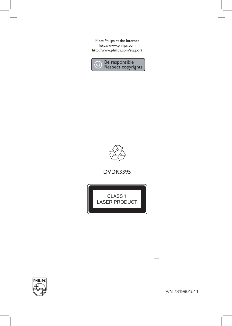 Dvdr3395 | Philips G-CODE 7819901511 User Manual | Page 48 / 48