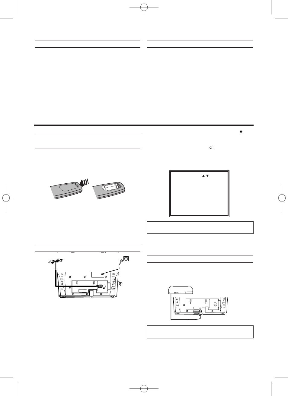 Connecting the tv-video combi, Preparing the remote control for operation, Connecting the cable | Connecting additional devices, Specifications, Supplied accessories | Philips 14PV125/39 User Manual | Page 4 / 16